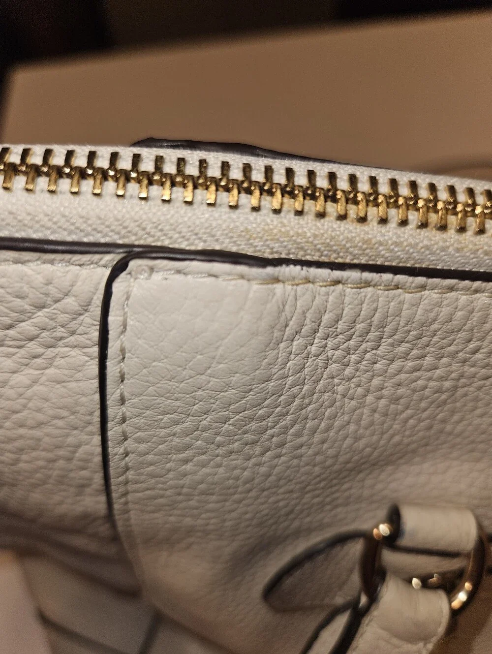 Coach White Leather Shoulder Bag
